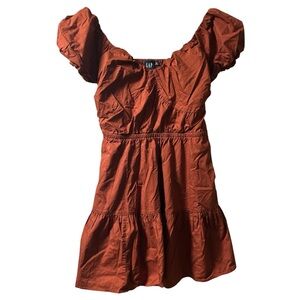 GAP Women's Mini Dress in Warm Rust